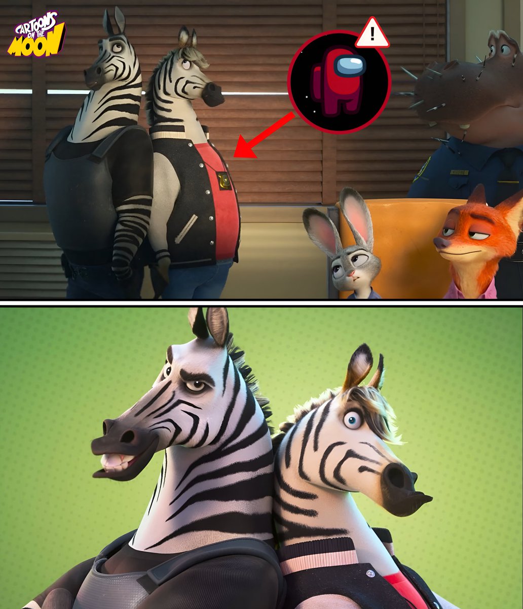 CartoonsOTMoon's tweet image. Un dato animado hasta que salga Beyond The Spider-Verse. Día 190: 

Uno de los detalles más graciosos de Zootopia 2, es que si te fijas con atención...

Notarás que, en realidad, uno de los Zebros es un caballo blanco que se pintó rayas para agradarle a su compañero