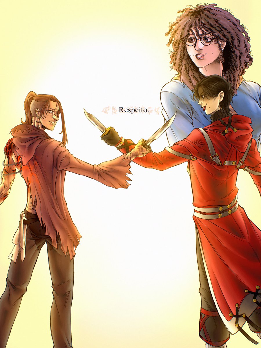 bastet_min's tweet image. Todas as artes que encomendei com o incrivel @jenan_arte de presente pra cada player e mestre como agradecimento por protegerem o Juan até o final 🩵