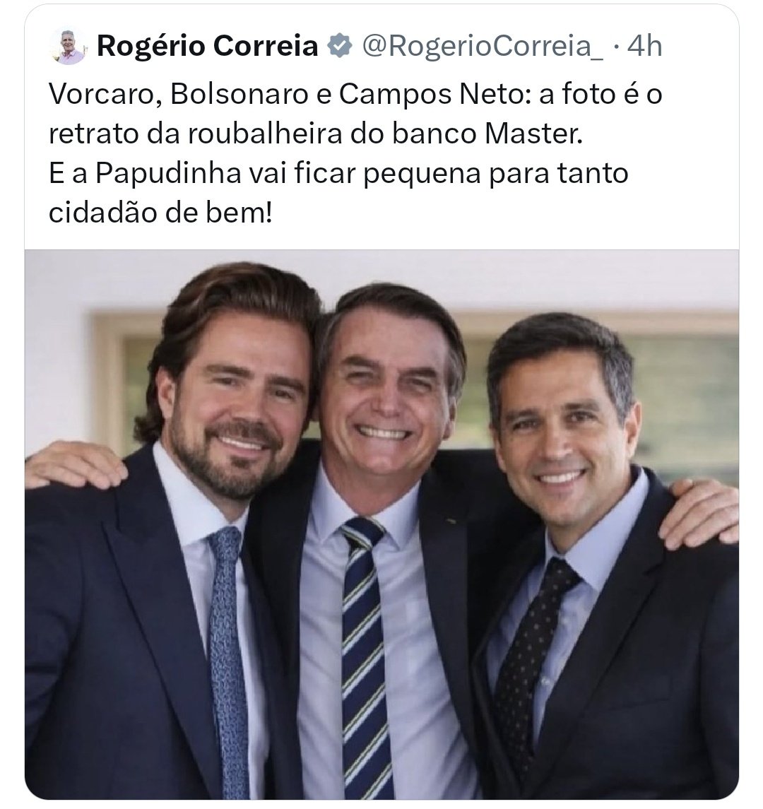 naia0880's tweet photo. @RogerioCorreia_ Apagou , mais o print é eterno 
#ForaLula 
#BBB26 https://t.co/rcxNRXAns4