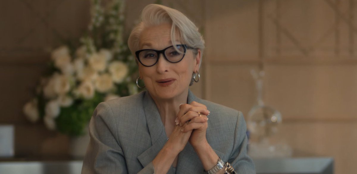 FilmUpdates's tweet photo. Meryl Streep returns as Miranda Priestly in ‘THE DEVIL WEARS PRADA 2’

In theaters May 1st. https://t.co/0oOQac1FnU