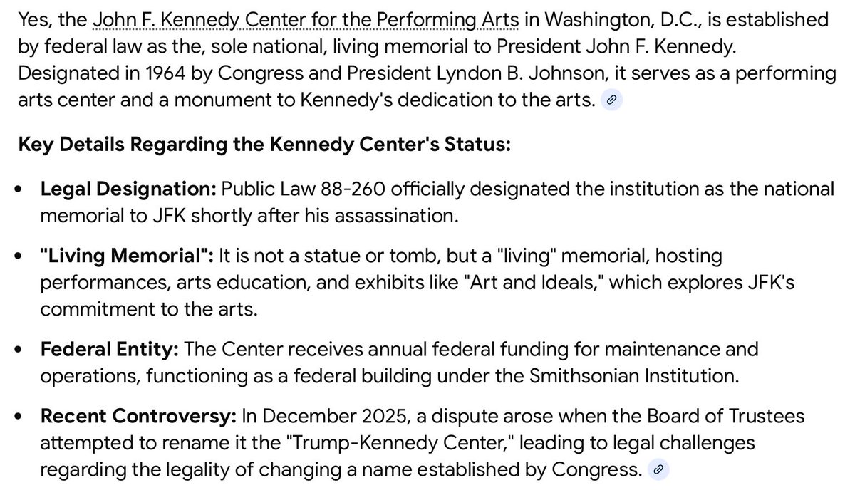 03Amanda17's tweet photo. @atrupar Where the FU*K is your spines @HouseDemocrats @HouseGOP @SenateGOP @SenateDems THE KENNEDY CENTER IS A FEDERAL MEMORIAL TO AN ASSASSINATED DEMOCRATIC PRESIDENT. Do not let this criminal desecrate a memorial 2a Great Man that would’ve despised everything DT is https://t.co/PR8VavkAKd