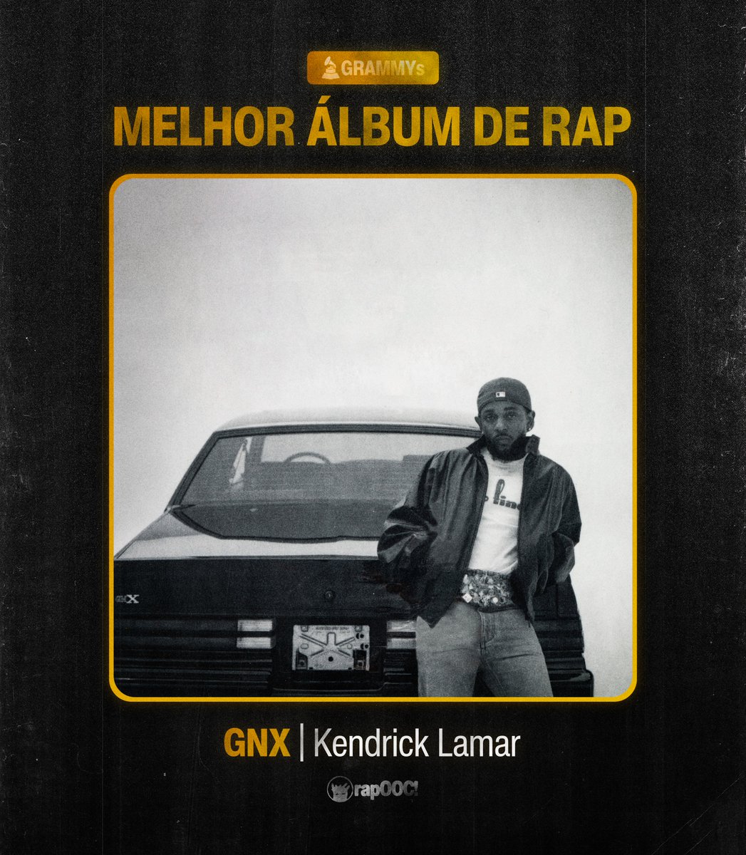 rapoutcontext's tweet image. 'GNX' do Kendrick Lamar ganhou o #GRAMMYs: MELHOR ÁLBUM DE RAP!