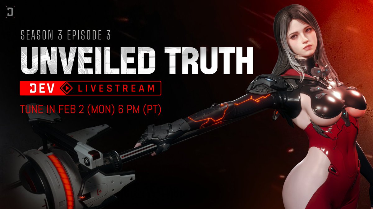 FirstDescendant's tweet photo. ⏳ 30 minutes to go!
Get your first look at the February 5 update, featuring exclusive Dia gameplay 🔥
🗓️ Feb 2 (Mon) 6 PM (PT)
🕐 Feb 3 (Tue) 3 AM (CET) / 11 AM (KST/JST)
See you soon, Descendants! 👀
#TheFirstDescendant #TFD #DevLive https://t.co/RTFSvxqw4r