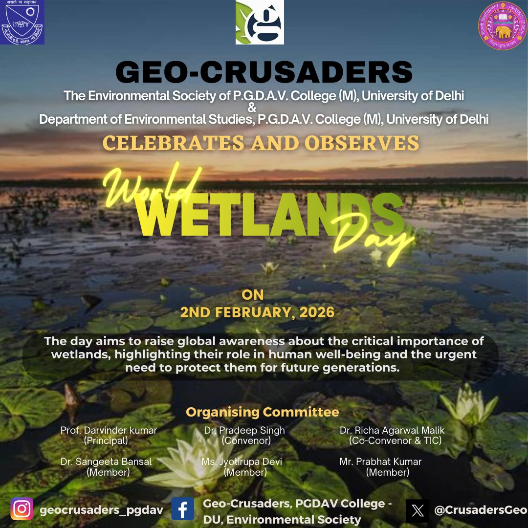 CrusadersGeo's tweet photo. World Wetlands Day 🌱💧
Wetlands are nature’s silent protectors,purifying water, supporting biodiversity, and shielding us from floods. Yet, they are disappearing faster than any other ecosystem. Protecting wetlands means protecting life &amp;our planet’s future. 🌍💙
#wetlands https://t.co/eTE0UNKgno