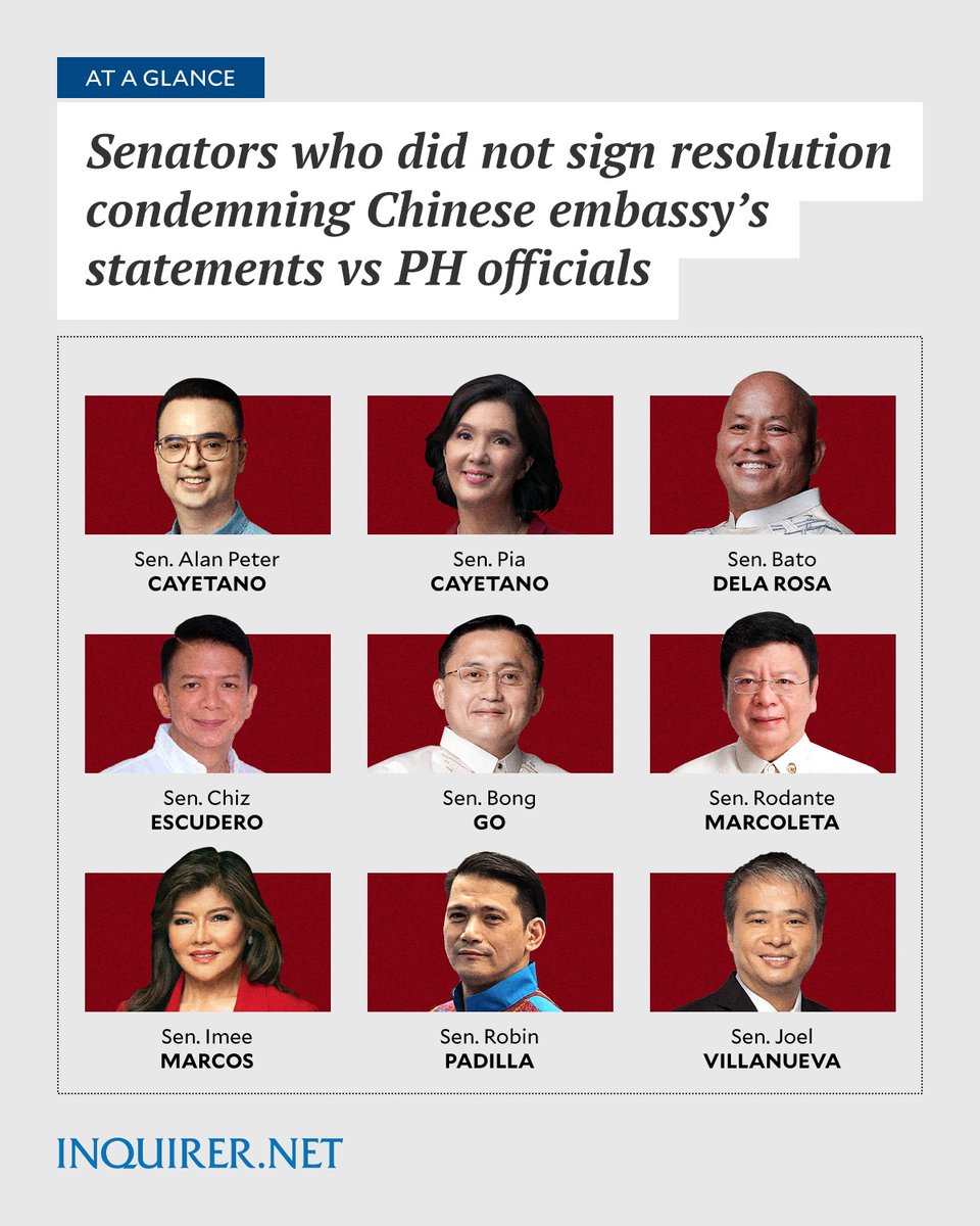 Tama si Sen. Lacson. 👍

Kaya HUWAG nating iboto pa ang mga kandidatong traydor at maka-Tsina. 👎

Sa kangkungan sila nababagay! 📢