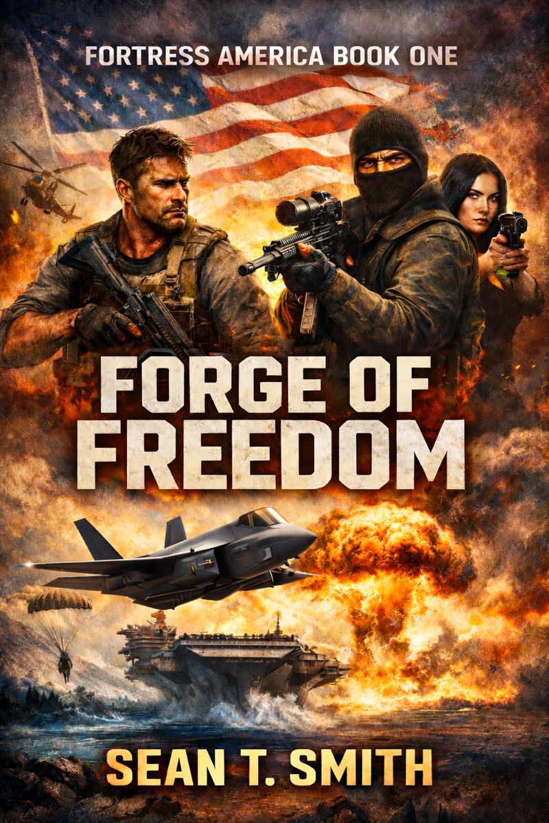 stormrhino's tweet photo. FORGE OF FREEDOM by Sean T. Smith, coming 15 Feb 2026 from Storm Rhino Press, an imprint of DSP, is now available for pre-order in Kindle format with paperback to follow.

https://t.co/bGyXPVfYUE https://t.co/Xb4Rzgjqz0
