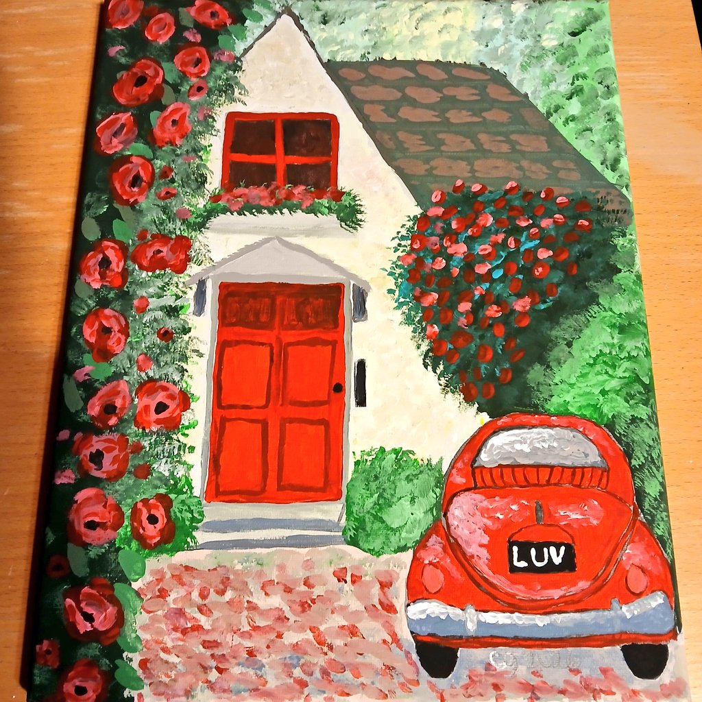 wineandhistory's tweet photo. Today's painting tutorial. It turned out so cute! I feel like I keep improving at this painting thing...
#painting #lovebug #acrylics #readyforspring #ValentineHouse https://t.co/bceYRVr2bg
