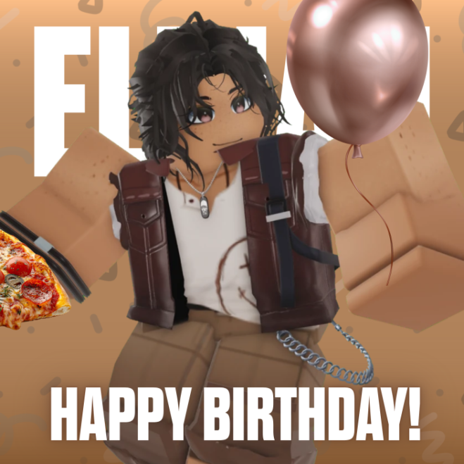 [🍰| BDAY]        
---             
"Can't believe the pizza boy got me the biggest slice for my special day!"    
Greet a happy birthday to Eijah Songaa! He's the tallest survivor currently and has the longest stun time in a perk ability!
---         
#daybreak2 #robloxdaybreak