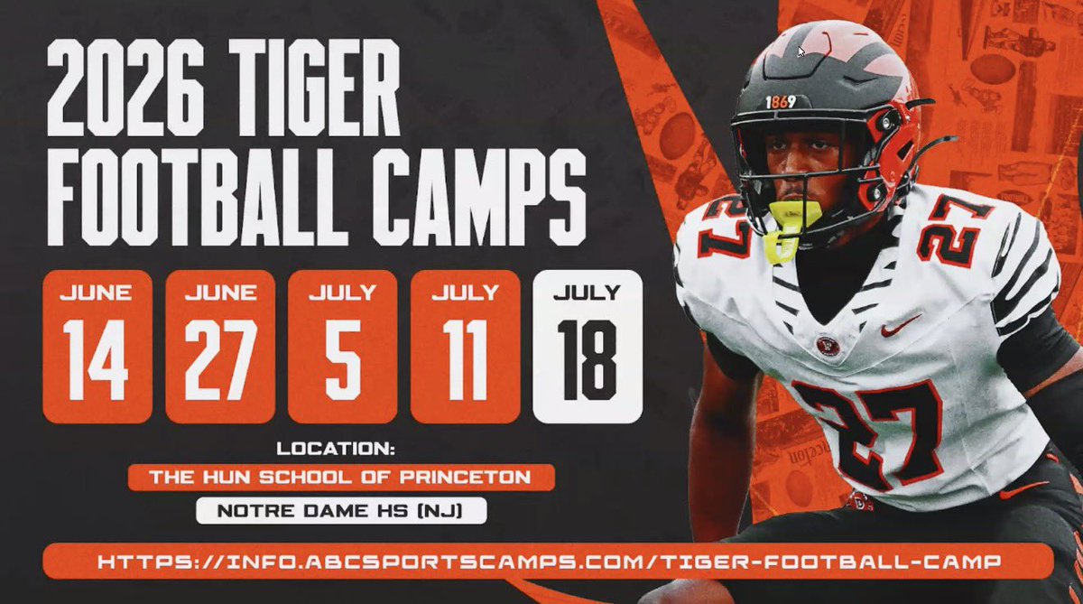 thank you <a href="/SVerbit/">Stephen Verbit</a> and <a href="/PrincetonFTBL/">Princeton Football</a> for the camp invite and giving me an opportunity to visit campus <a href="/CDenson99/">Coach Denson</a> <a href="/NE6FB_Recruits/">NE-Recruits</a> <a href="/CentralFB413/">Springfield Central Football</a> <a href="/CoachMartinESA/">Coach Martin</a>