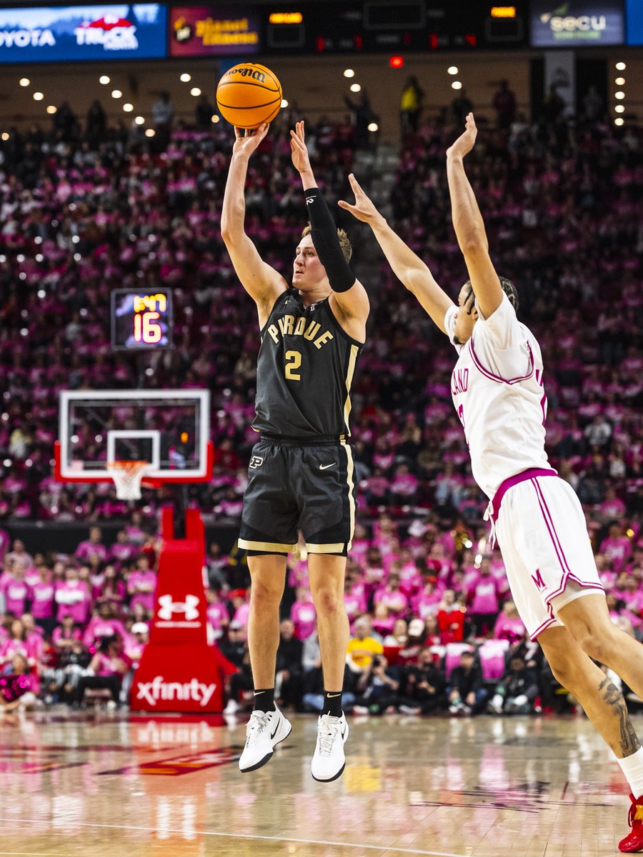 BoilerBall's tweet photo. Most 3-pointers by a Purdue player in a @B1GMBBall road game. 

8️⃣ Carsen Edwards vs. Penn State (1-31-19)

7️⃣ Fletcher Loyer vs. Maryland (2-1-26)

7️⃣ D.J. Byrd vs. Ohio State (2-7-12) https://t.co/7G6iIufQHp