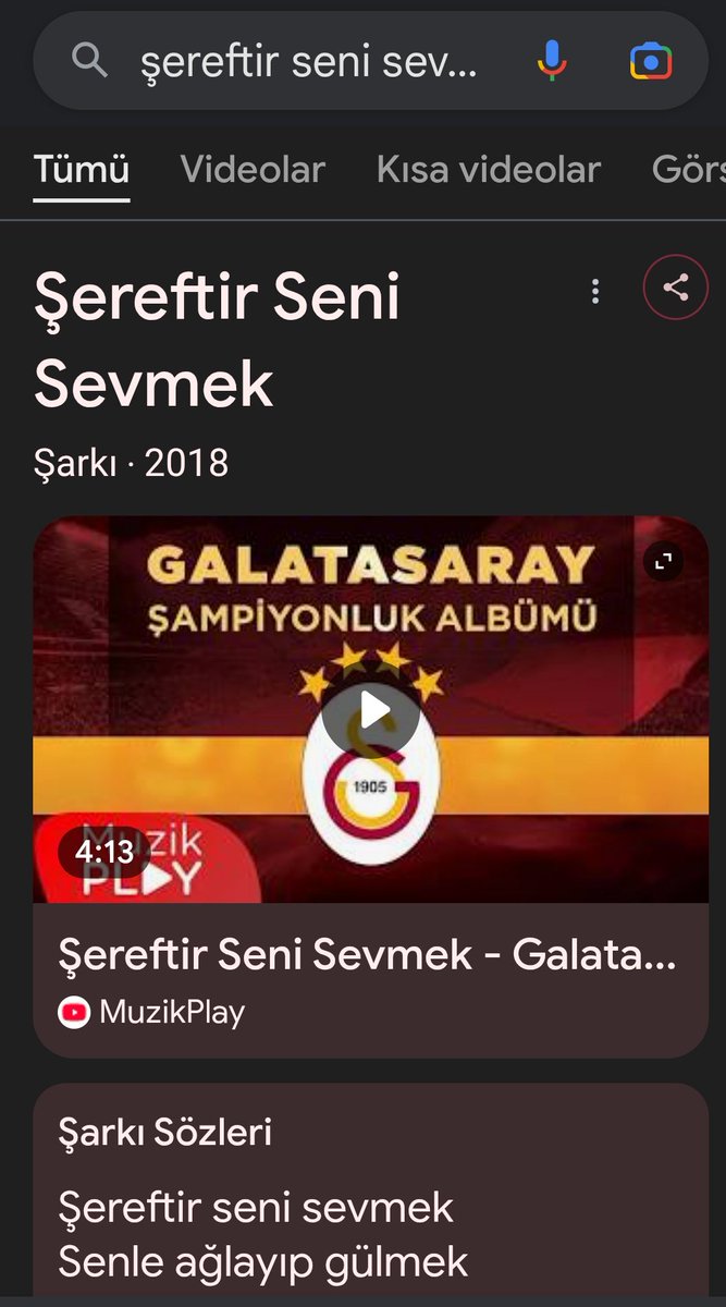 İşin asıl traji-komik yanı, Aslı'nın FB için yazdığı " şereftir seni sevmek" sözünün Galatasaray marşı olması.. 😄