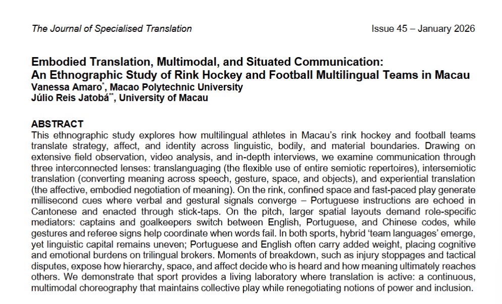 JoSTrans - The Journal of Specialised Translation tweet media