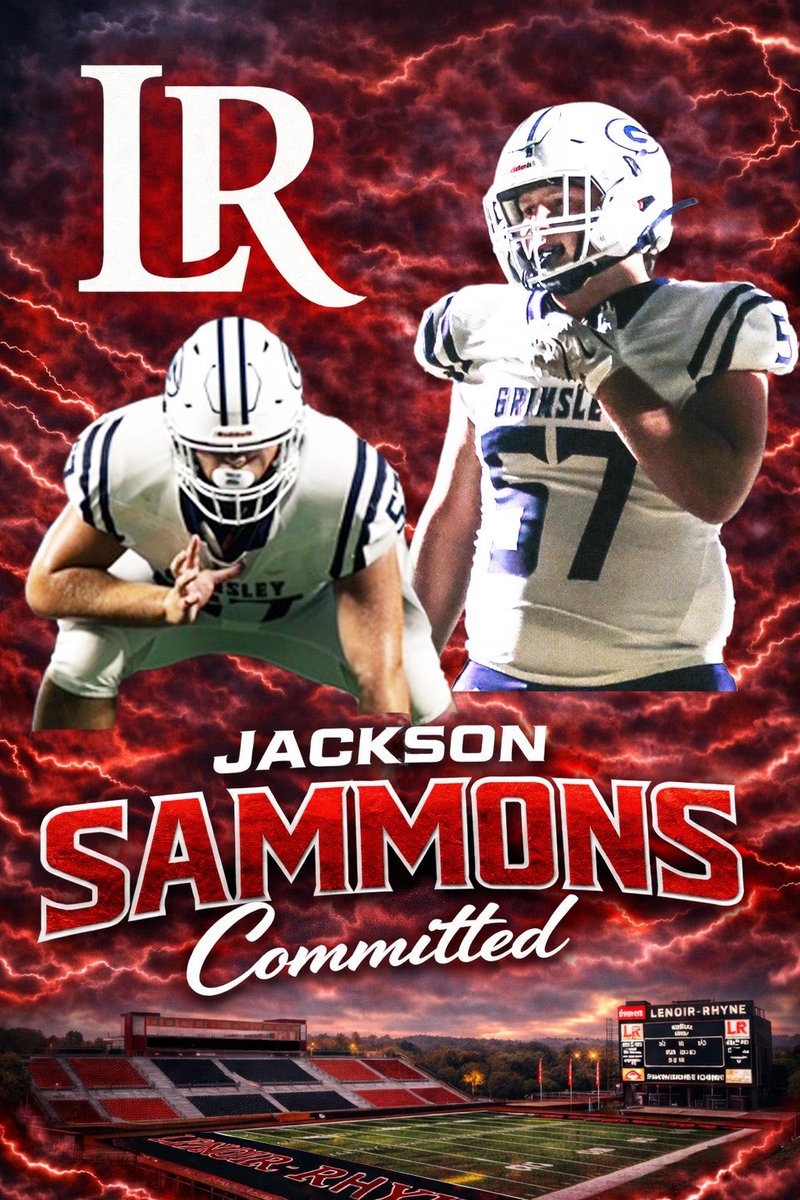 #AGTG Blessed and excited to announce my commitment to <a href="/LRBearsFootball/">Lenoir-Rhyne Football</a> after a lot of prayer and consideration.
Thank you <a href="/coachSocha/">Doug Socha</a> and <a href="/CoachJLord1/">Jalani Lord</a> for believing in me and giving me this opportunity.
Go Bears! 
<a href="/grimsleyfb/">Grimsley Football</a> <a href="/RecruitGrimsley/">Recruit Grimsley Football</a> <a href="/wabrown50/">Will Brown</a> <a href="/RealCoachTripp/">J. Tripp</a>