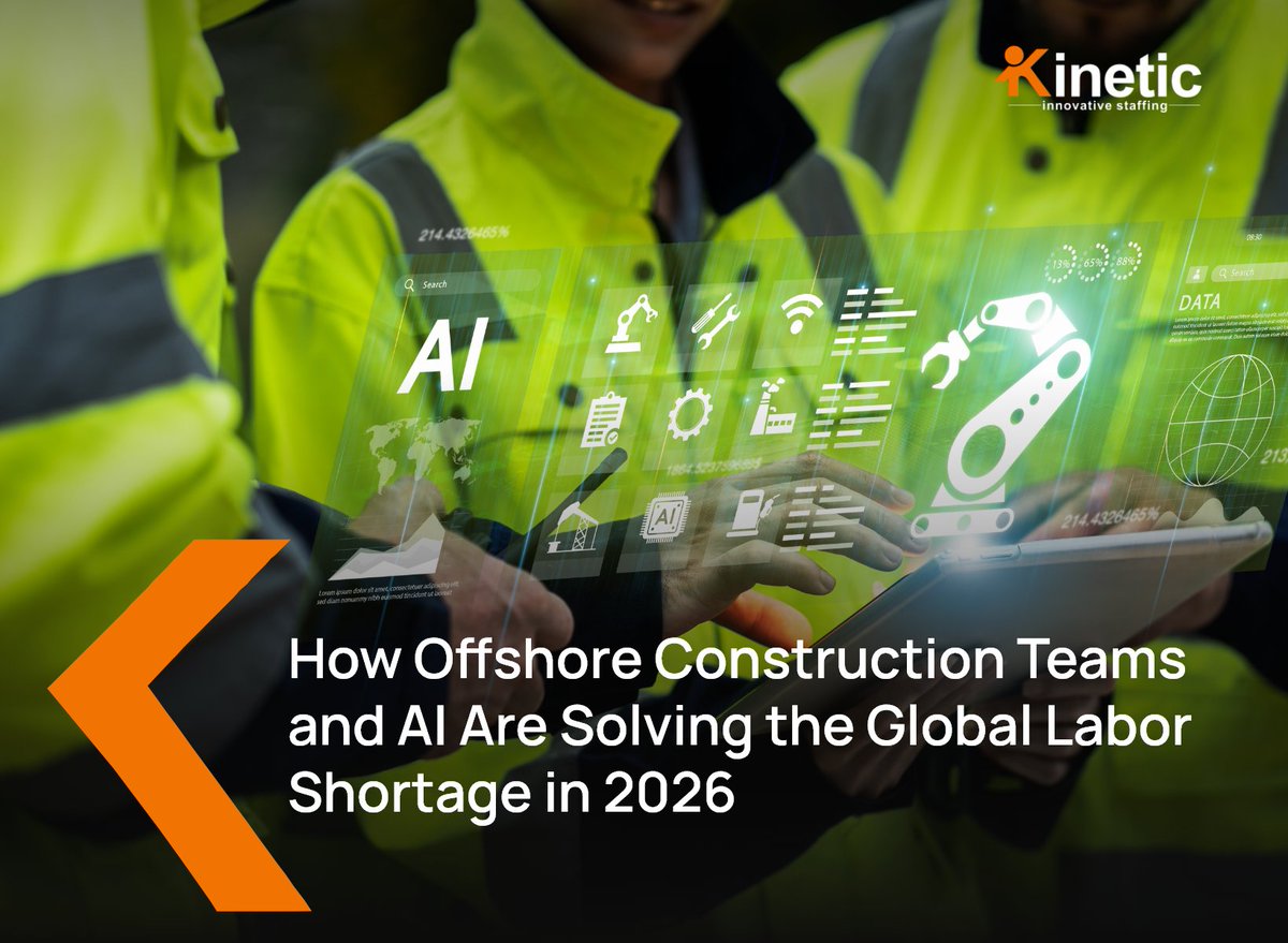 KI_Staffing's tweet photo. Construction is facing a global labor shortage that’s delaying projects and driving up costs

Offshore construction teams — supported by AI‑enhanced workflows — are helping firms close gaps, speed delivery, and maintain quality at scale.

Explore how this new model is reshaping the industry:
 https://t.co/2ZgQe0kuBE

#Construction #OffshoreStaffing #AI #GlobalTalent #IndustryTrends