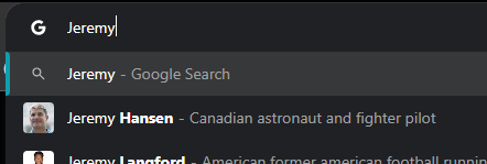 The Artemis II Crew members show up first when searching just their first names on google 🔥