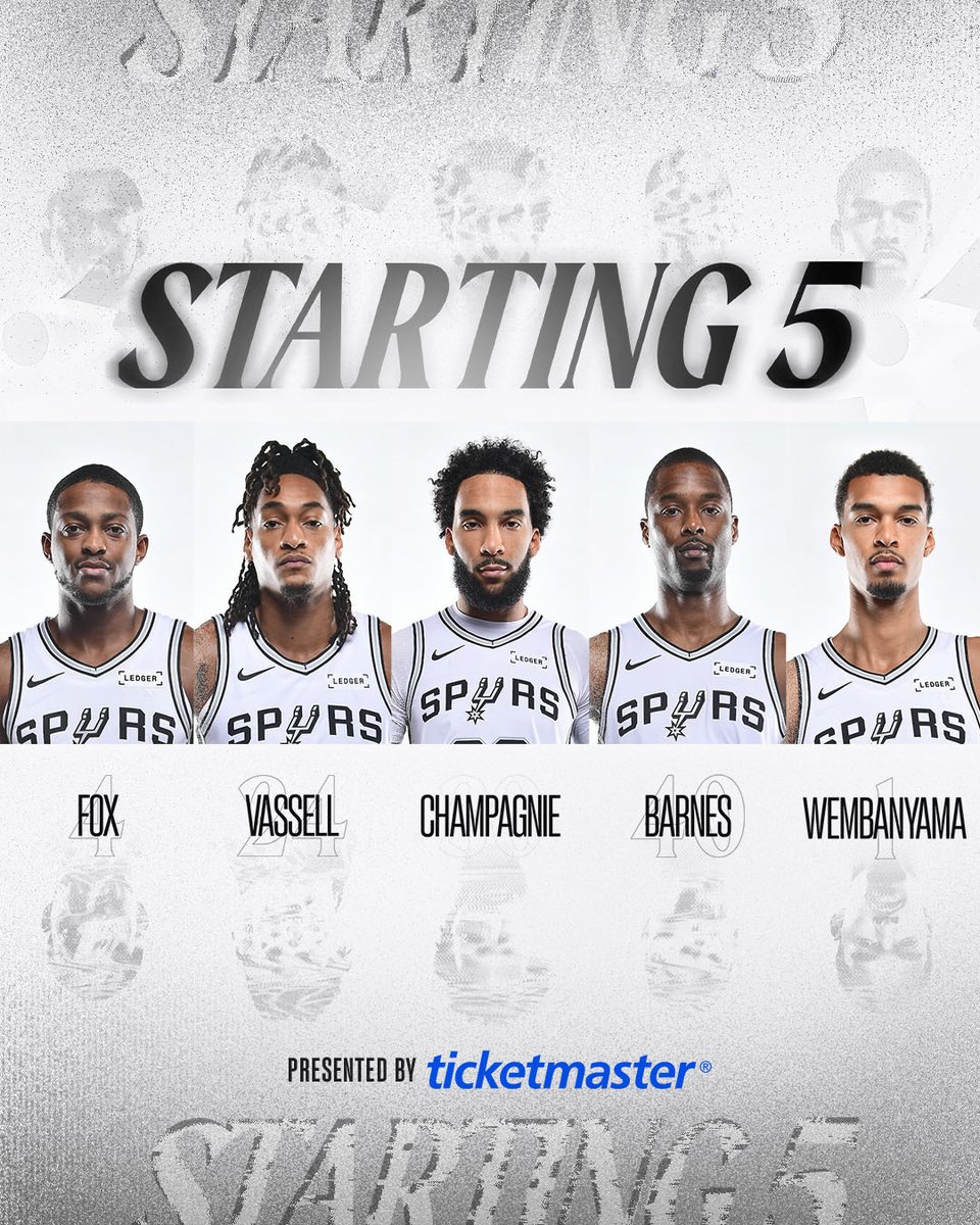 spurs's tweet photo. Tonight's 5️⃣
@Ticketmaster | #sponsored https://t.co/I7oAAAR3Cb