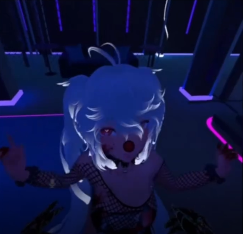 TalonlustVT's tweet photo. #VRChat clubbing with a pretty clown girl last night..... i cant wait until we fuck soon ❤️ https://t.co/pZDumoCj8S