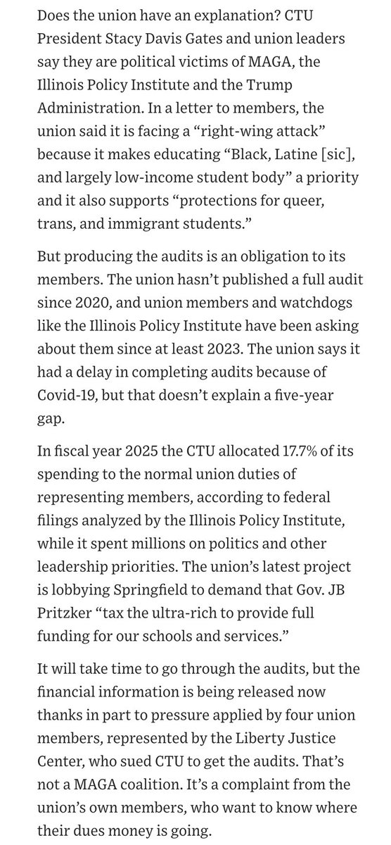 NEW: The Wall Street Journal editorial board is calling out discrepancies in audits released by the Chicago Teachers Union.