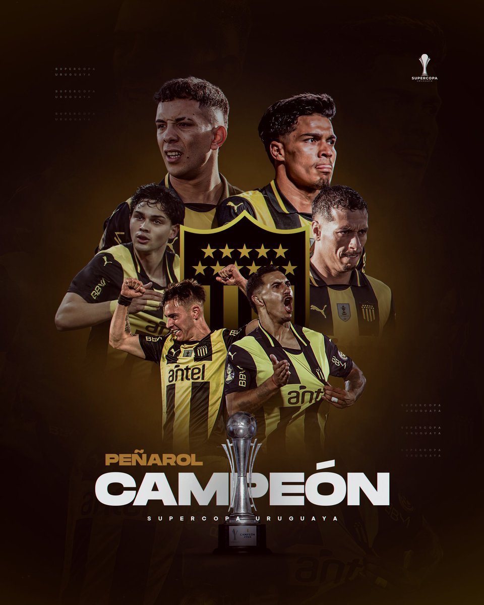 LigaAUF's tweet image. 🏆 ¡𝐂𝐀𝐌𝐏𝐄𝐎́𝐍ⵑ 

@OficialCAP se quedó con la Supercopa Uruguaya. ¡Felicitaciones! 

#FábricaDeTalentos🌎