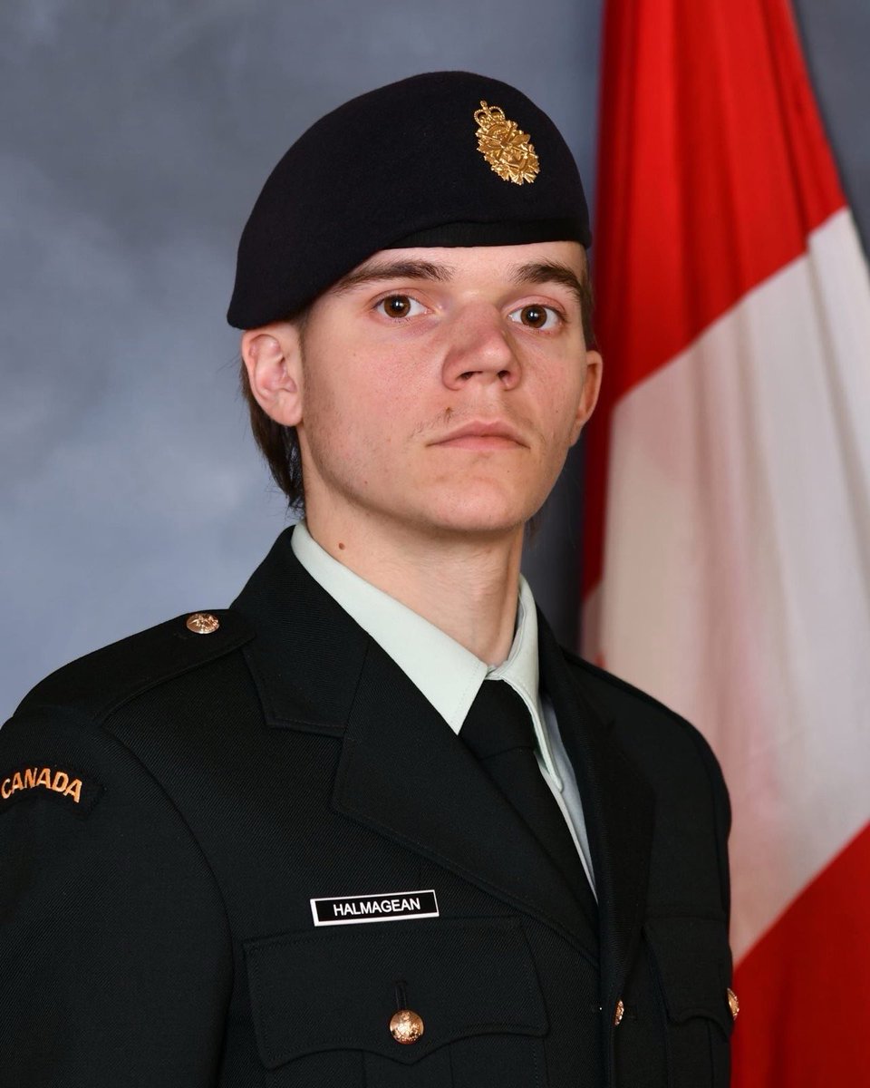 PierrePoilievre's tweet image. Gunner Sebastian Halmagean told his dad just days ago that he wanted every young Canadian to know that serving in the Forces was the greatest calling. 

He was a brave, patriotic Canadian who served our country alongside our allies in Latvia. 

Canadians mourn this loss with his…