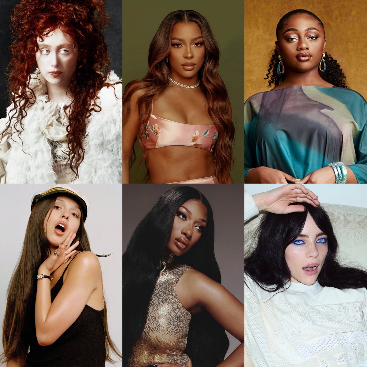 PopBase's tweet image. Only female artists have won ‘Best New Artist’ at the #GRAMMYs in the 2020s decade so far:

2026: Olivia Dean
2025: Chappell Roan
2024: Victoria Monét
2023: Samara Joy
2022: Olivia Rodrigo
2021: Megan Thee Stallion
2020: Billie Eilish