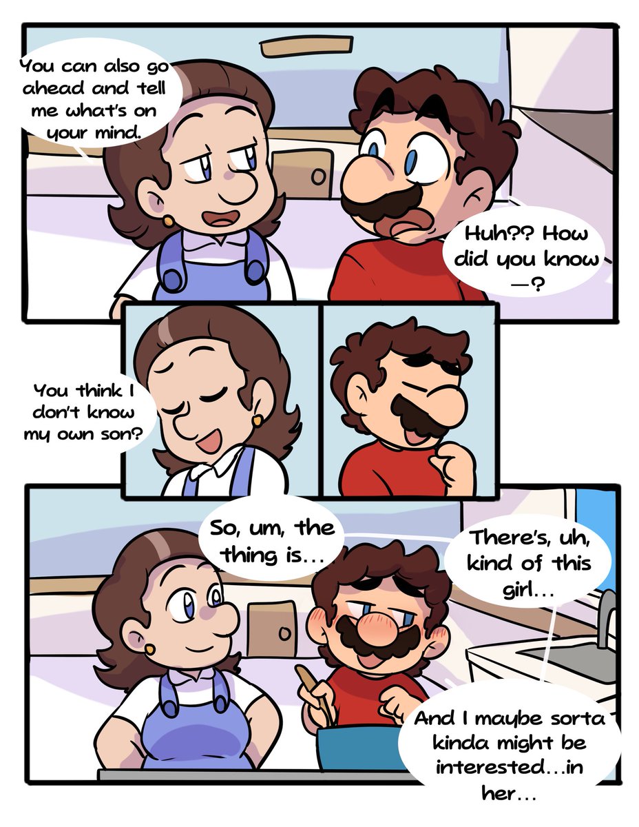 caroliner_draws's tweet photo. Mama’s advice! Tried to do more consistent backgrounds + shading this time (1/2) #Nintendo #mario #supermario #marioandluigi #TheSuperMarioGalaxyMovie #マリオ https://t.co/cBZrlAsNex