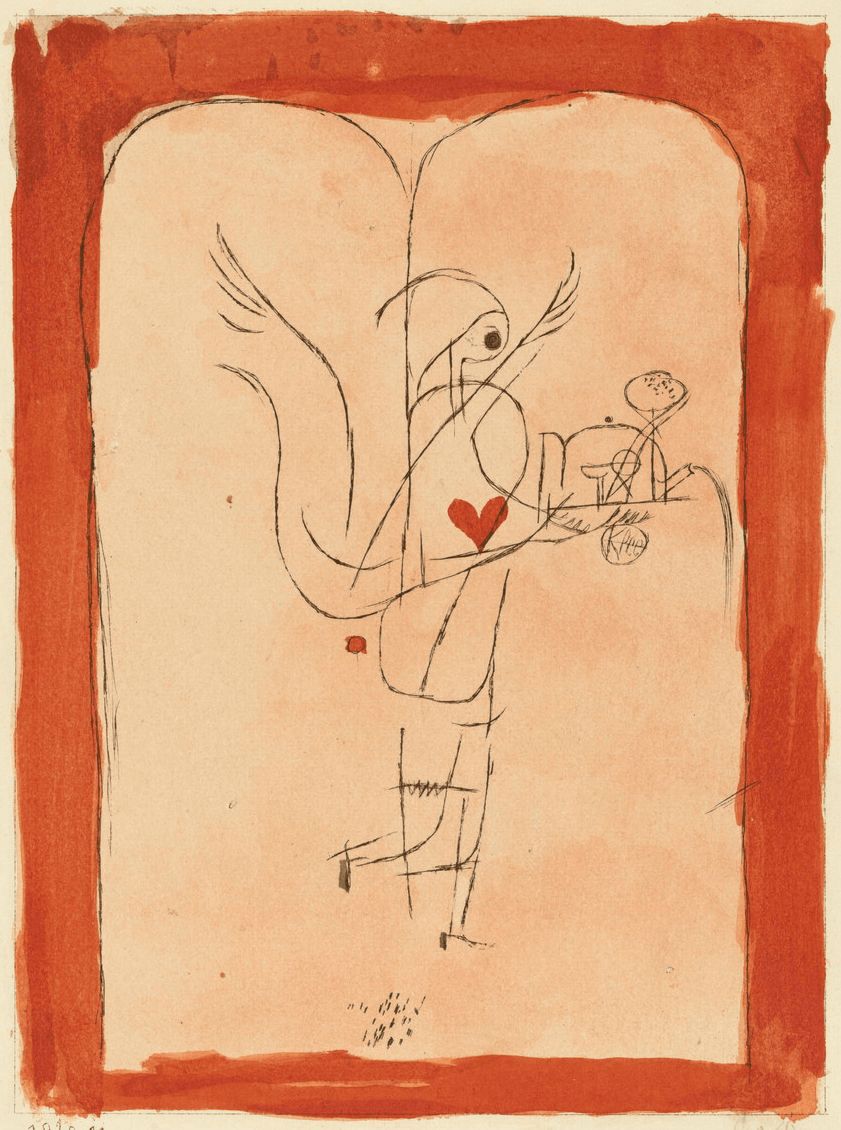 thewastedworld's tweet image. Paul Klee, "A Guardian Angel Serves a Small Breakfast" (1920).