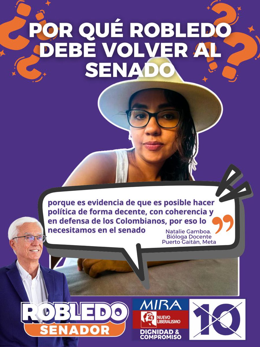 NatalieGamboaD's tweet photo. Vuelve @JERobledo pq es ejemplo de que se puede hacer política de forma diferente durante vente años en el Congreso demostró coherencia, pq es el senador que más debates de control político, demostrando que la política debe hacerse con disciplina y estudió.  #VuelveRobledoSenador https://t.co/OzAJ0UmIj8