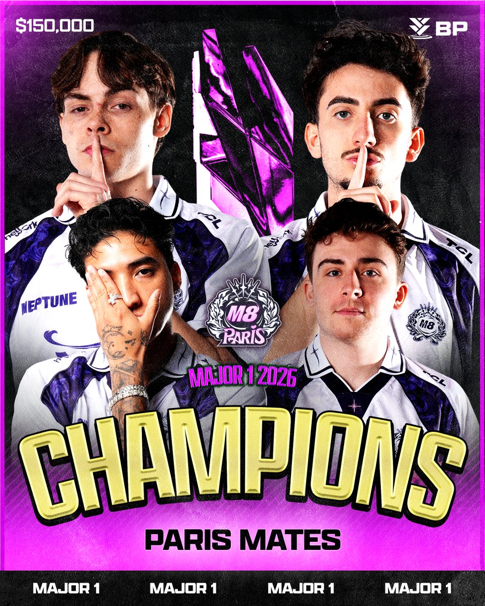 Paris Gentle Mates are your Major I CHAMPIONS!🏆

👑 <a href="/NNeptuunE/">Travis</a> 
👑 <a href="/oDanGhosty/">Ghosty</a> 
👑 <a href="/SibDMDL/">daunte</a> 
👑 <a href="/DylanEnvoy/">M8 Envoy</a> 

($150,000 + 100 CDL Points)