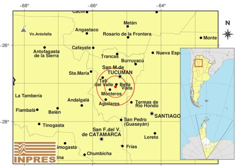 Temblor en Tucumán. Tiempo local: 2026-02-01 22:57:15  Tiempo GMT: 2026-02-02 01:57:15  Epicentro: 33 km al SO de San Miguel De Tucumán; 131 km al NO de Santiago Del Estero; 7 km al SO de Bella Vista -27.09 (lat) -65.33 (long)  Magnitud: 3.6  Profundidad: 10 km