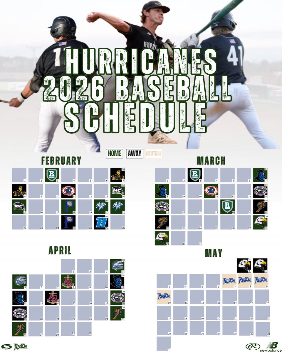 The Boys are Back in Town!!!! Your Hurricanes kick off the season Tuesday vs. Richard Bland College. Tuesdays game will be played at the Iron Bridge Sports Complex. We look forward to a great season at Repair Tech Field!