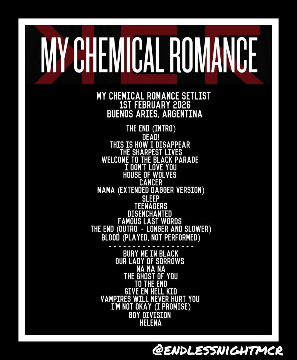 #MCRArgentina you were wonderful 🖤
.
See you at #MCRBrasil1