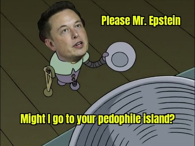 comicreader7's tweet photo. @elonmusk FOMO because he missed the pedo party https://t.co/2HU5yZ0DED