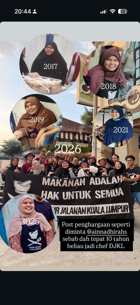 Terima kasih saudari Farah yang telah sedekad berbakti saban minggu sebagai salah seorang chef DJKL! 

Dia ni kan, 30 tahun lagi pun gayanya rupa maintain je takkan menua lagi dah.