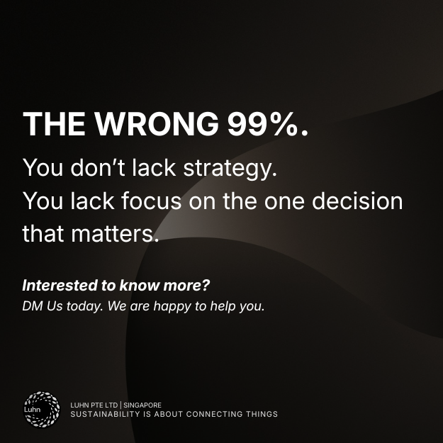 LuhnESG's tweet photo. Smart strategies fail because of a lack of precision, not effort.

Most leaders focus on the safe bets and operational noise.

Luhn AI helps you find the single "1% decision" that neutralizes risk and unlocks value.

Stop overlooking your best move. DM us. https://t.co/yaL76gRU9J