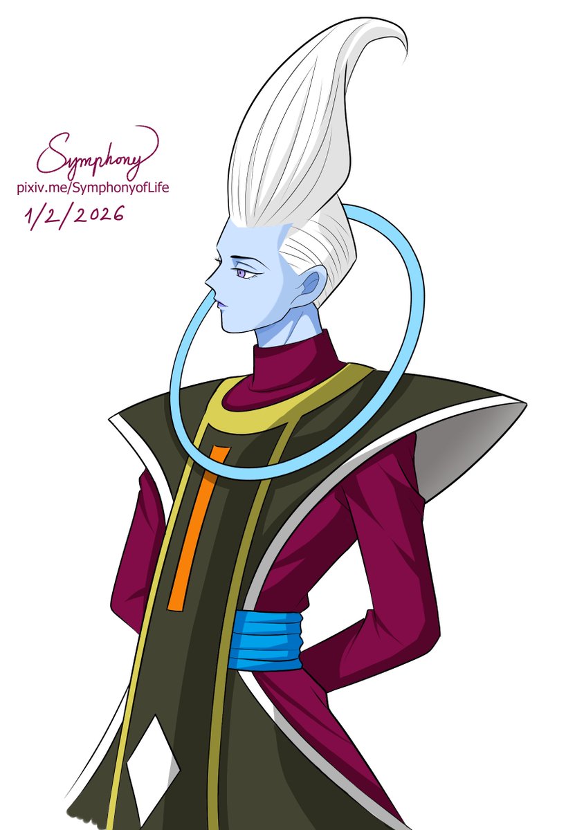 symphonyoflife7's tweet image. I drew Whis in my art style while trying to mimic DBS style as much as possible.  #DragonBallSuper  #ドラゴンボール超  #Whis