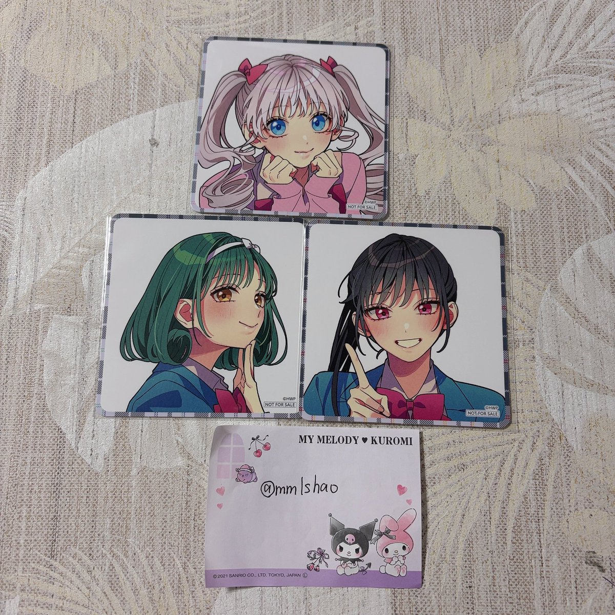 mmlshao's tweet photo. @anianimates HoneyWorks ハニーワークス ハニワ ポップアップ 109 渋谷 SHIBUYA 交換 買取 讓渡

【譲】
ポラロイド風カード:真凛愛2.怜桜3.小麻2.クロエ2
缶バッジ:真凛愛
特典:クロエ.小麻.真凛愛

【求】
同種ライト、流歌、定価買取(特典要相談)

渋谷手渡し、郵送(交換の場合は複数優先)希望です🙇🏻‍♀️✨ https://t.co/fHTYSierqb