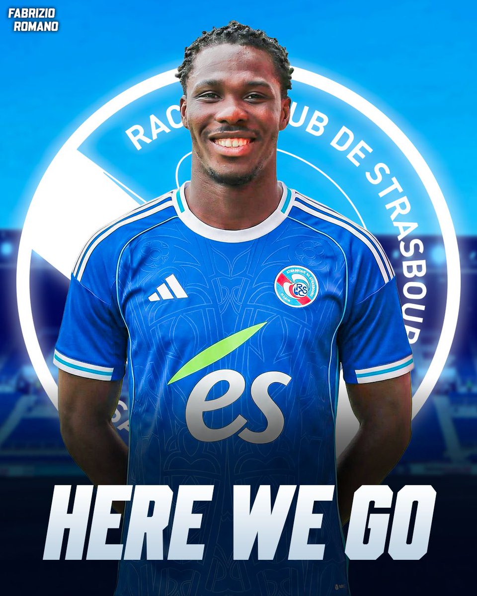 FabrizioRomano's tweet photo. 🚨🔵 David Datro Fofana to RC Strasbourg, here we go! Deal done with documents approved.

Despite interest from another French club and Mallorca, Datro Fofana leaves Chelsea on loan to join Strasbourg immediately.

Key to help cover Emegha’s absence for next weeks. https://t.co/WQSqtI2ByU