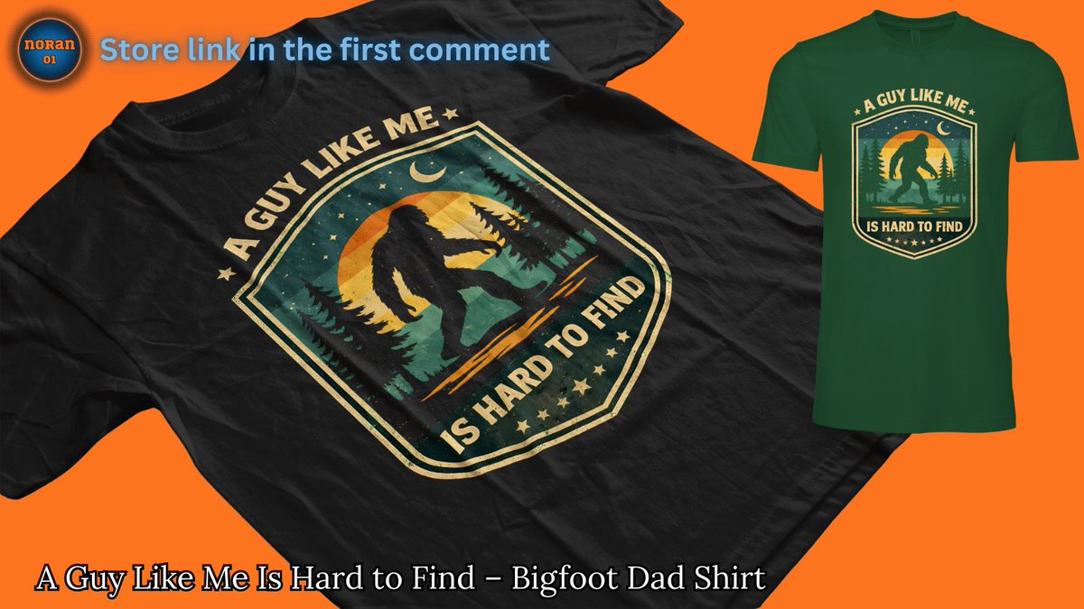 noraaan88's tweet image. Funny vintage Bigfoot t-shirt made for dads who are one of a kind. Retro badge Sasquatch design under a forest sunset. Perfect Father’s Day gift for outdoorsy dads.
#fathersdayshirt #dadshirt #Bigfoot #DaddyDaughter #dadgift
