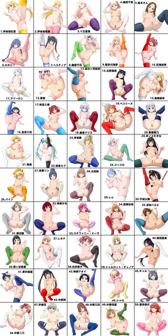 #ニーソ すっぽんぽん開脚ニーソ50人企画を見届けて下さって感謝 またあれこれ描いてくのでよろしくお願いします!