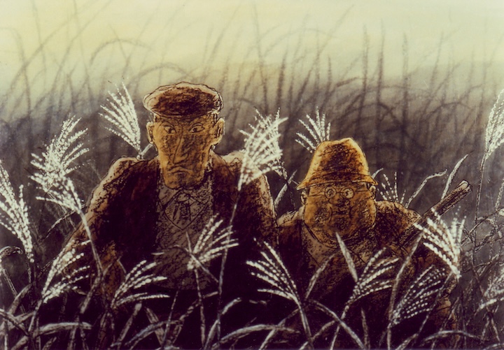 公開されている作品は「花ともぐら」合唱曲「チコタン」、「モチモチの木」「サクラより愛をのせて」、代表作の一つ「おこんじょうるり」「注文の多い料理店」です。作品は岡本忠成作品集 4K修復版ブルーレイに収録。ご購入されることをお勧めします。（注文の多い料理店 桜映画社・エコー共同製作）