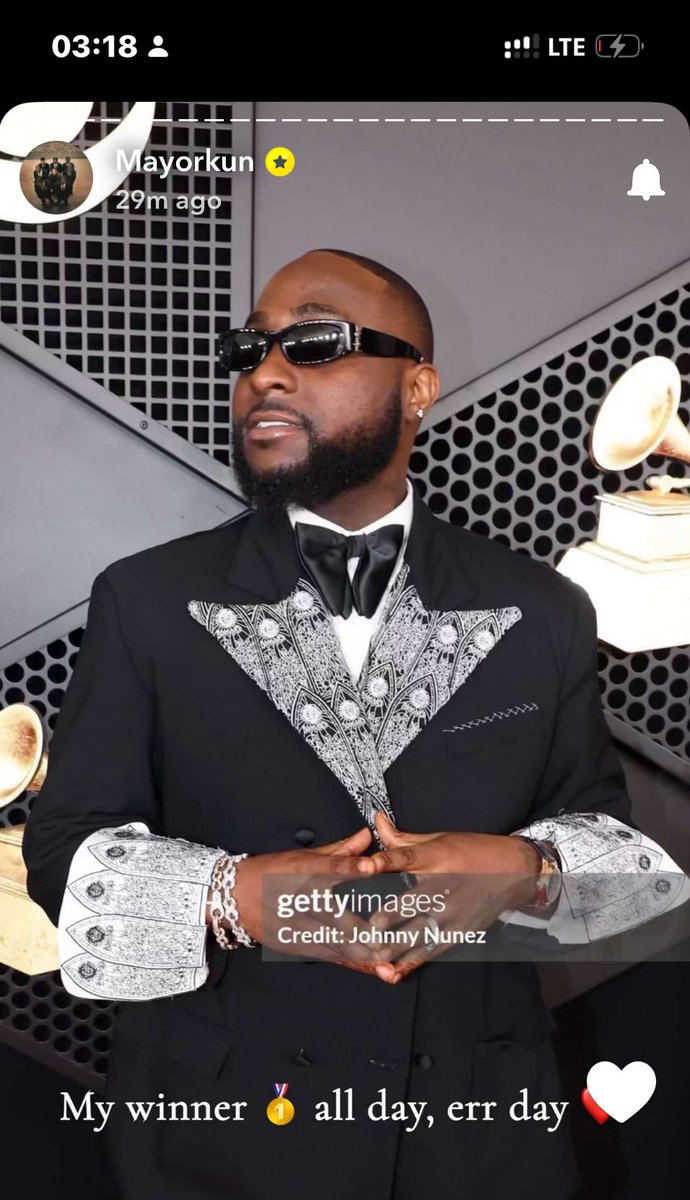 DavidoOlokpa's tweet image. “My winner all day”

Mayorkun Via Snapchat❤️
