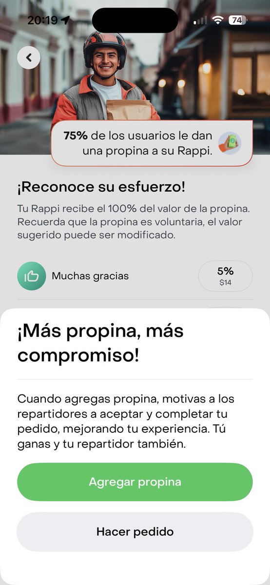 Lolosalcedo's tweet photo. Ahí te encargo @RappiMexico , la propina se da después de que te hayan proporcionado un buen servicio, no antes, como que “más propina, más compromiso”, ¿para entregar mi comida? ¿entonces para qué pago premium? 
La motivación la deberían dar ustedes como empleadores… ¡qué onda! https://t.co/6ySgdCryKg