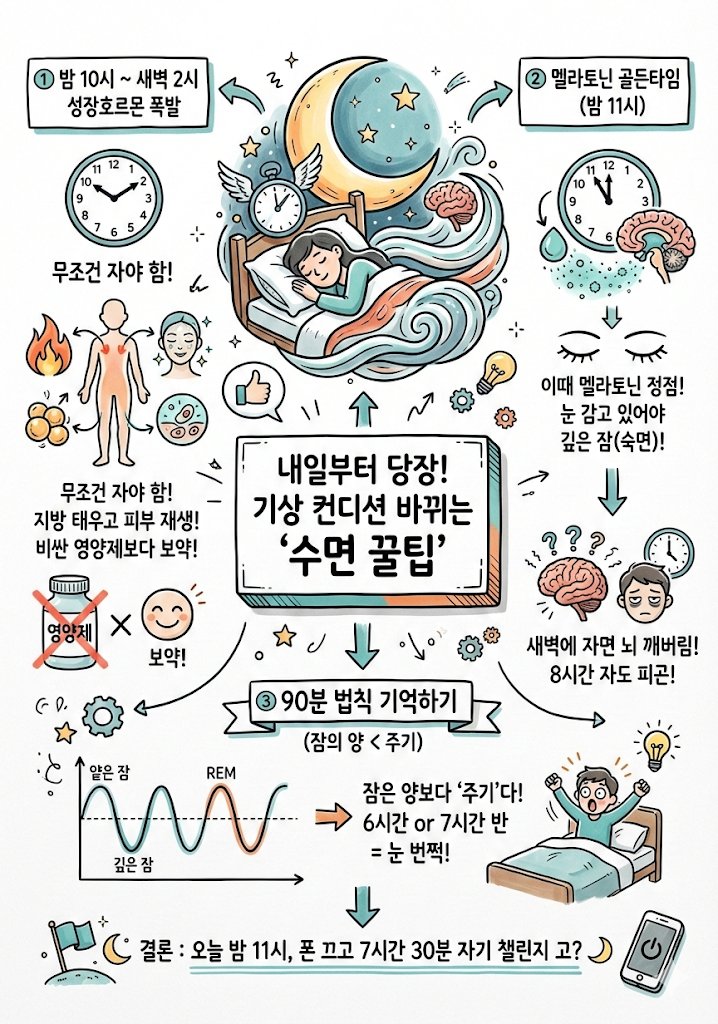 내일부터 당장 기상 컨디션 바뀌는 '수면 꿀팁' 👇