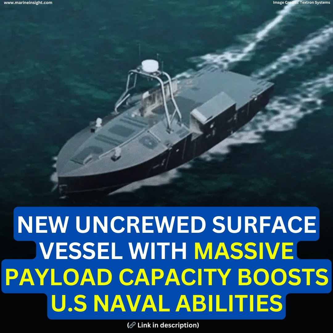 MarineInsight's tweet image. ⚓New Uncrewed Surface Vessel With Massive Payload Capacity Boosts U.S Naval Abilities

Read the news here 👉 marineinsight.com/shipping-news/…

#USNavy #USV #Maritime #Autonomous #MarineInsight