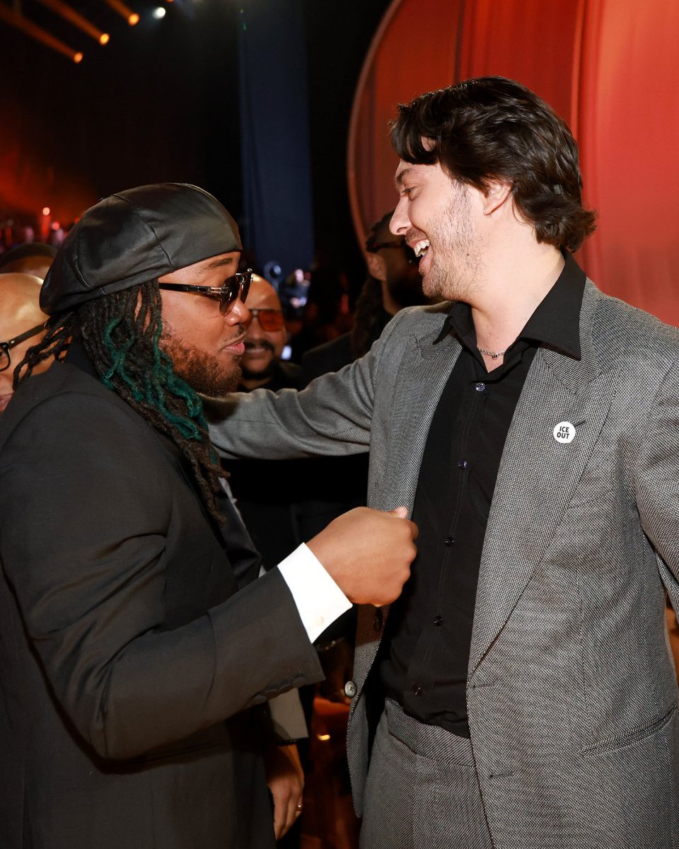 PageSix's tweet photo. It was a mini Nickelodeon reunion between Nat Wolff and Leon Thomas III at the 2026 Grammys. 🫶 📸: Getty https://t.co/kNGbNDq63O