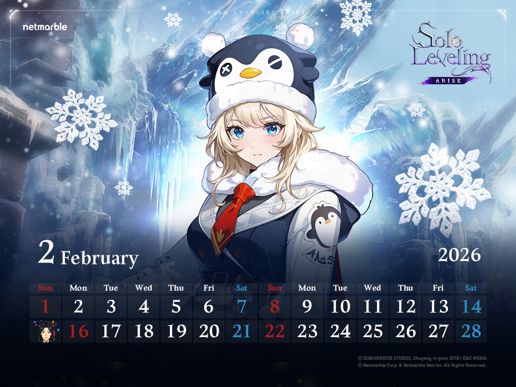 Sololv_ARISE_GL's tweet photo. ⁺⊹˚.⋆ #SoloLevelingARISECalendar ⁺⊹˚.⋆
February brings sweet events!
From new events to updated content, enjoy the month of February with Solo Leveling:ARISE!
#sololevelingARISE #sololeveling
#sololevelinggame #netmarble #onlyilevelup https://t.co/2ZfuQUXLyE