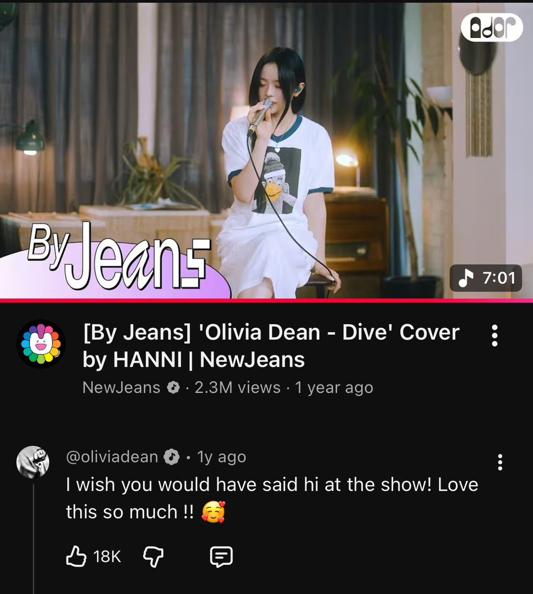 Congrats to Olivia for winning best new artist, I’m sure Hanni was rooting for her🫶