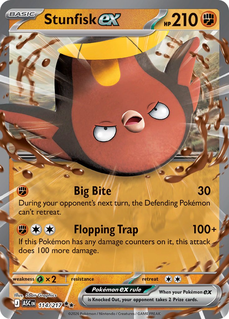 gearhartpkmn's tweet photo. > So we've got this card that has a trapping attack, and a big-damage attack, what should we name them?

TPCi: https://t.co/kzPYBaPP90