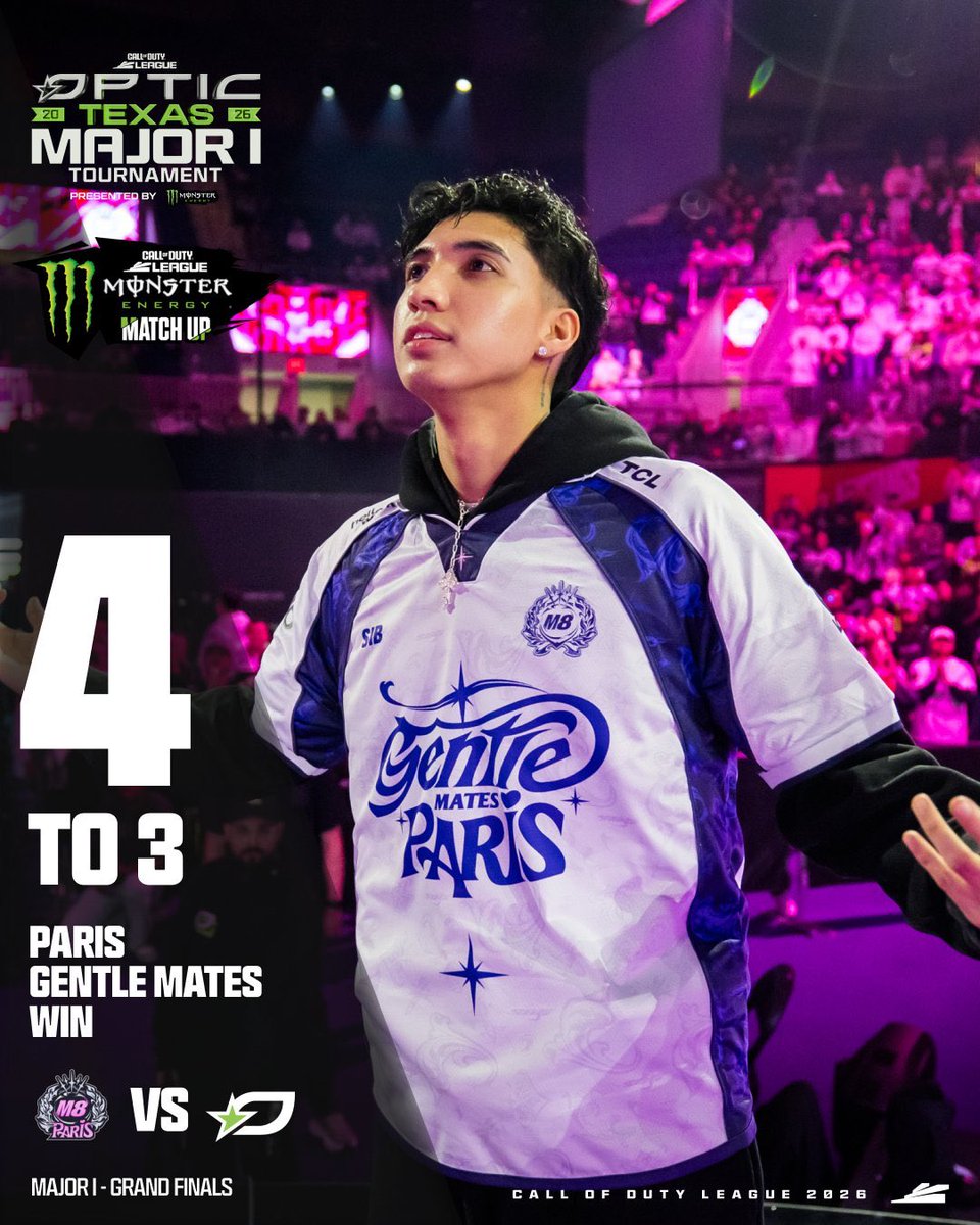 🏆 <a href="/ParisM8/">Paris Gentle Mates</a> REMPORTE le MAJOR I ! 

🥇 <a href="/DylanEnvoy/">M8 Envoy</a> 
🥇 <a href="/oDanGhosty/">Ghosty</a> 
🥇 <a href="/NNeptuunE/">Travis</a> 
🥇 <a href="/SibDMDL/">daunte</a> 

🥇 <a href="/Veohhz/">M8 Veohz</a>
🥇 <a href="/Mayhem6/">M8 Mayhem</a> 

#CDL2026